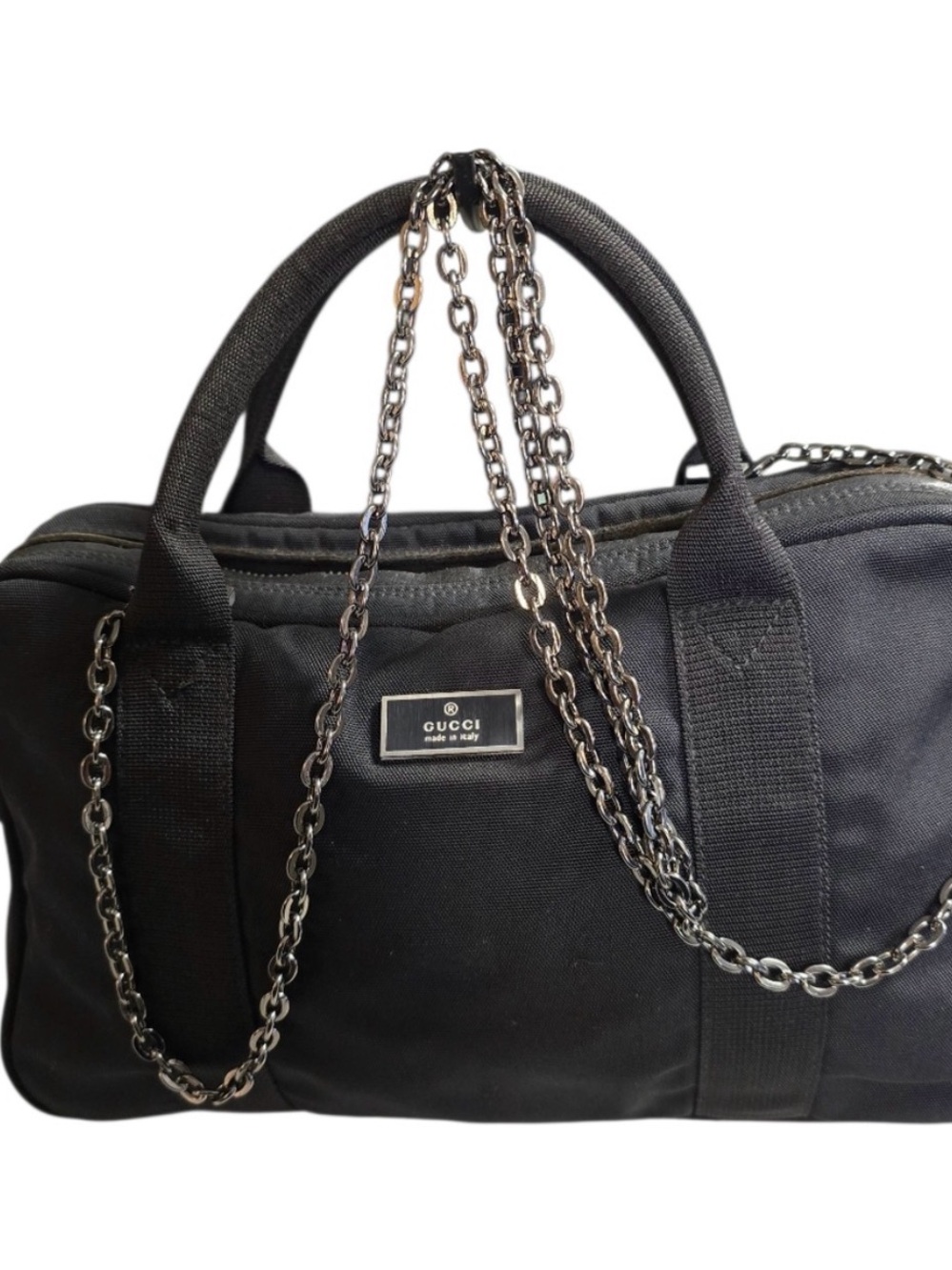 Gucci Black Crossbody Bag With COA And Added Chain